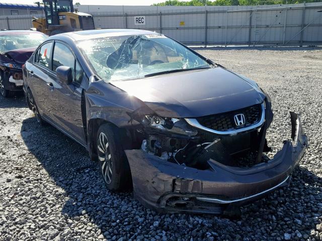 19XFB2F92FE097403 - 2015 HONDA CIVIC EXL GRAY photo 1