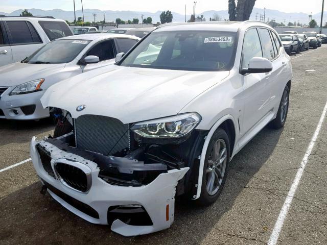 5UXTR9C56KLD96615 - 2019 BMW X3 XDRIVE3 WHITE photo 2