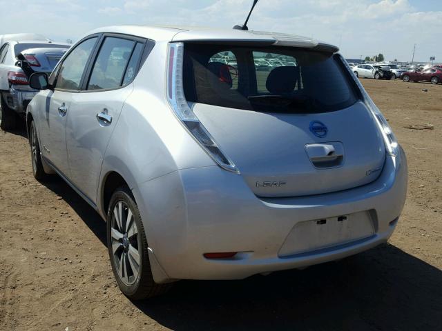 1N4AZ0CP2DC409016 - 2013 NISSAN LEAF S SILVER photo 3