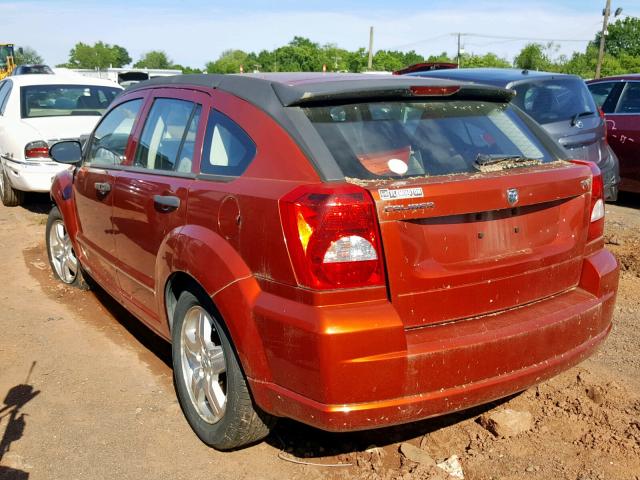 1B3HB48BX7D262641 - 2007 DODGE CALIBER SX ORANGE photo 3