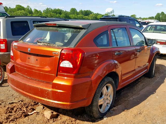 1B3HB48BX7D262641 - 2007 DODGE CALIBER SX ORANGE photo 4