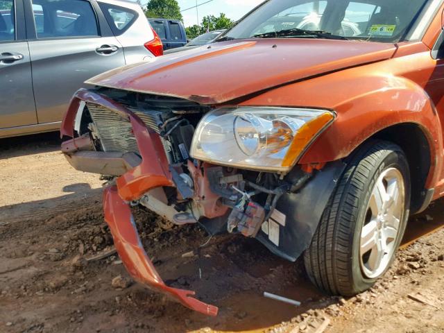 1B3HB48BX7D262641 - 2007 DODGE CALIBER SX ORANGE photo 9