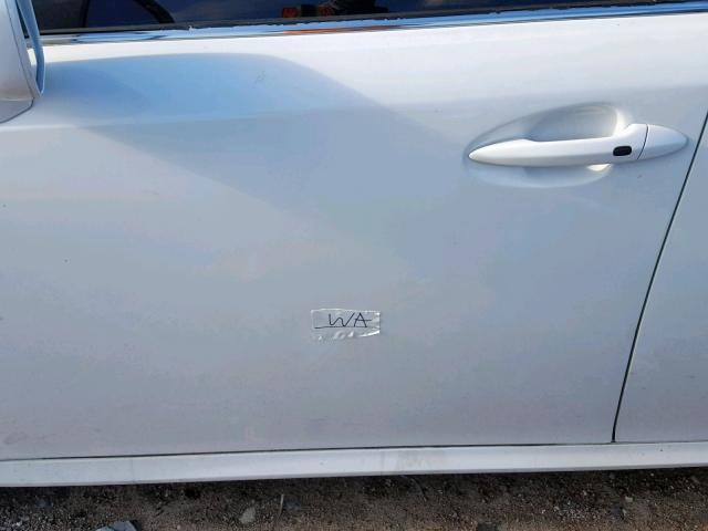 JTHBK262185065864 - 2008 LEXUS IS 250 WHITE photo 9