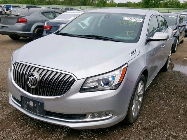 1G4GB5G38EF294155 - 2014 BUICK LACROSSE SILVER photo 2