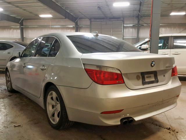 WBANE53546CK78786 - 2006 BMW 525 I SILVER photo 3