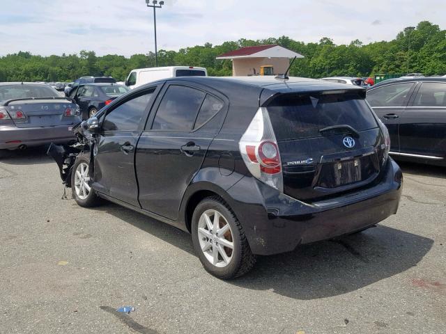 JTDKDTB3XE1558543 - 2014 TOYOTA PRIUS C BLACK photo 3