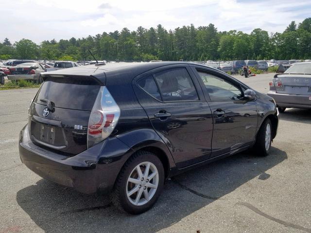 JTDKDTB3XE1558543 - 2014 TOYOTA PRIUS C BLACK photo 4