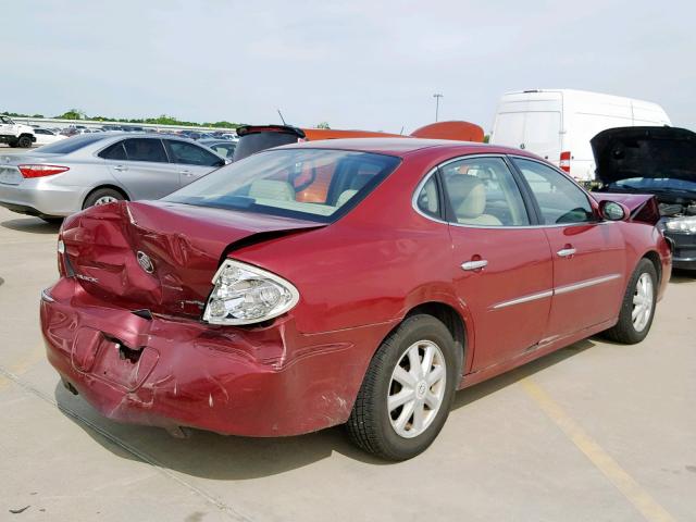 2G4WD532651273007 - 2005 BUICK LACROSSE C MAROON photo 4