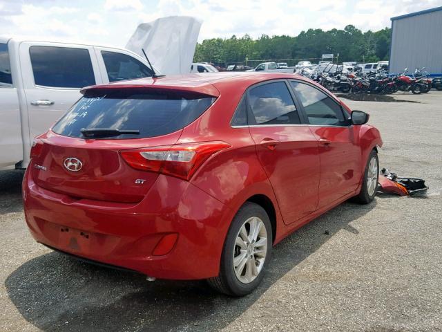 KMHD35LH7EU201767 - 2014 HYUNDAI ELANTRA GT RED photo 4