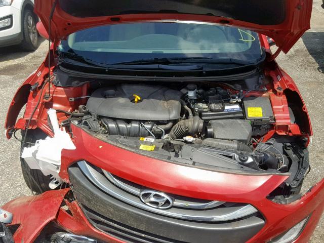 KMHD35LH7EU201767 - 2014 HYUNDAI ELANTRA GT RED photo 7