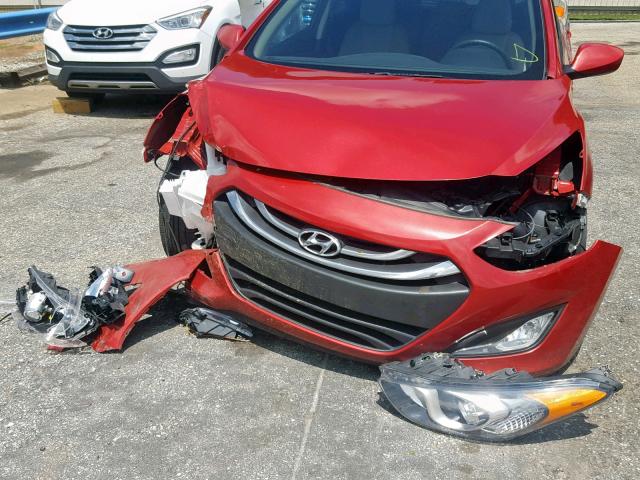 KMHD35LH7EU201767 - 2014 HYUNDAI ELANTRA GT RED photo 9