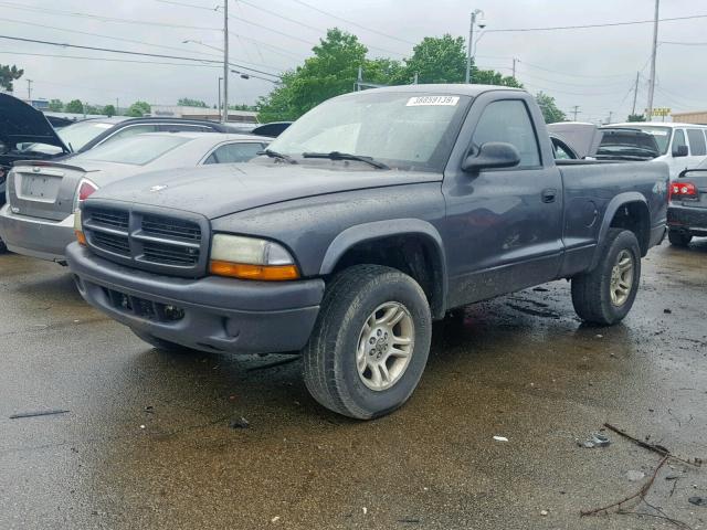 1D7GG16XX3S158297 - 2003 DODGE DAKOTA SXT GRAY photo 2