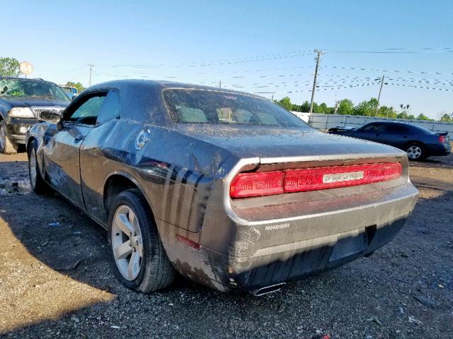 2B3CJ4DG2BH503781 - 2011 DODGE CHALLENGER GRAY photo 3