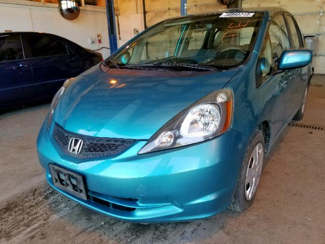 JHMGE8H32DC003207 - 2013 HONDA FIT TEAL photo 2