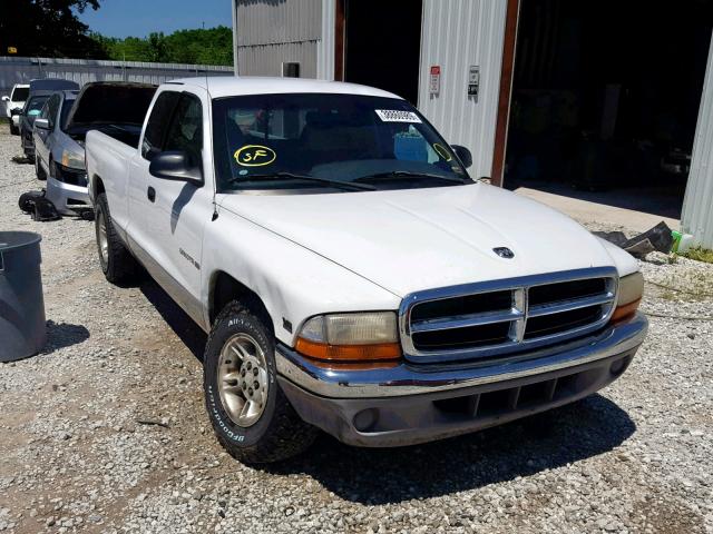 1B7GL22X9XS113844 - 1999 DODGE DAKOTA WHITE photo 1