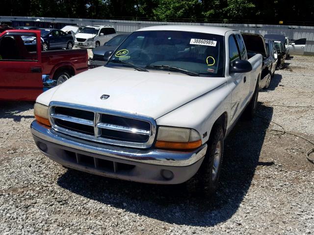 1B7GL22X9XS113844 - 1999 DODGE DAKOTA WHITE photo 2