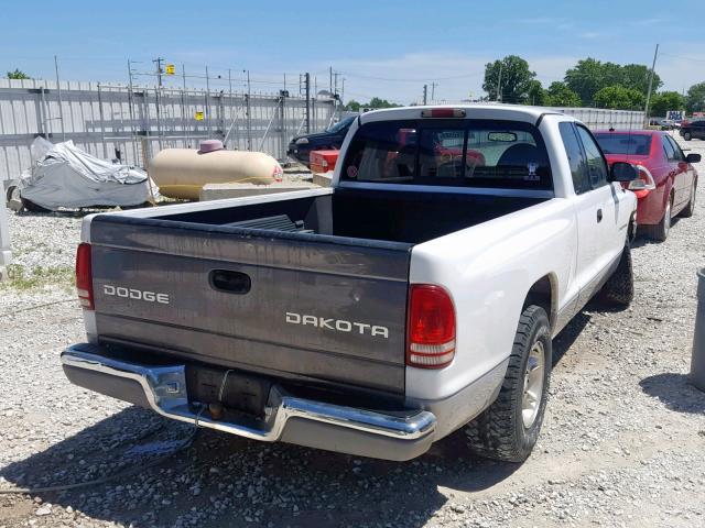 1B7GL22X9XS113844 - 1999 DODGE DAKOTA WHITE photo 4