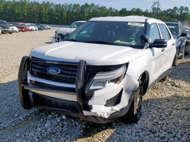 1FM5K8AR7JGC44034 - 2018 FORD EXPLORER P WHITE photo 2