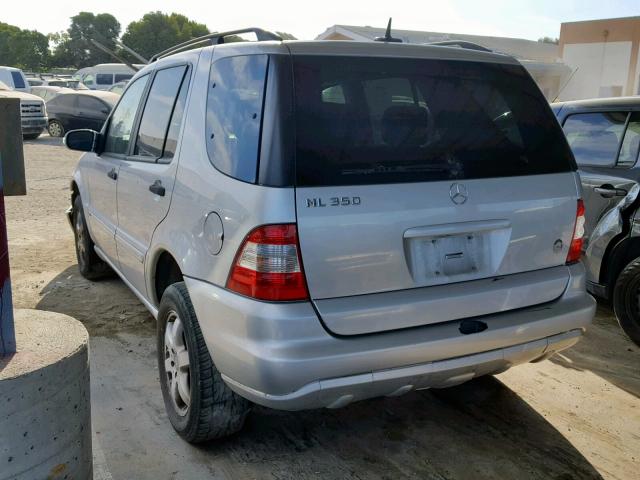 4JGAB57E54A499726 - 2004 MERCEDES-BENZ ML 350 SILVER photo 3