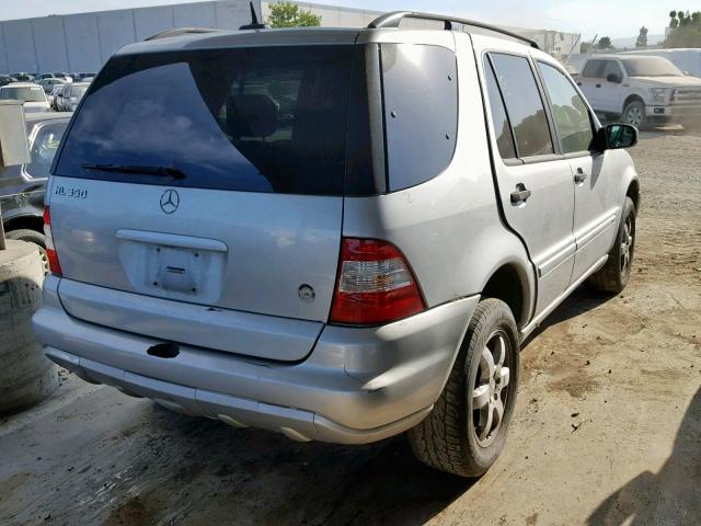 4JGAB57E54A499726 - 2004 MERCEDES-BENZ ML 350 SILVER photo 4