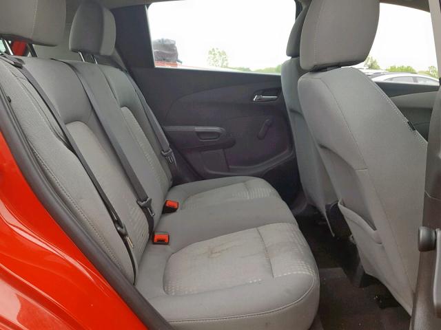 1G1JA6SH3C4226207 - 2012 CHEVROLET SONIC LS RED photo 6