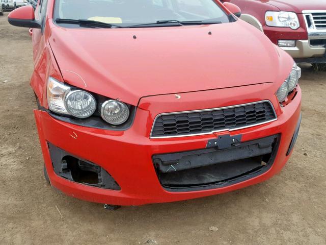 1G1JA6SH3C4226207 - 2012 CHEVROLET SONIC LS RED photo 9