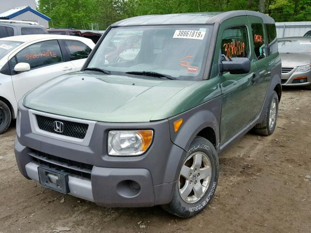 5J6YH285X4L027440 - 2004 HONDA ELEMENT EX GREEN photo 2