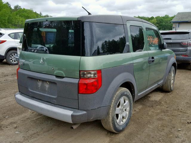 5J6YH285X4L027440 - 2004 HONDA ELEMENT EX GREEN photo 4