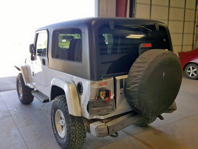 1J4FA44S75P383521 - 2005 JEEP WRANGLER / SILVER photo 3