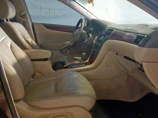 JTHBF30G125001636 - 2002 LEXUS ES 300 BURGUNDY photo 5