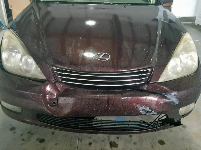 JTHBF30G125001636 - 2002 LEXUS ES 300 BURGUNDY photo 9