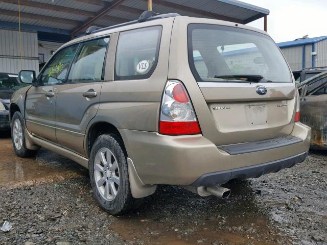 JF1SG65688H711761 - 2008 SUBARU FORESTER 2 TAN photo 3