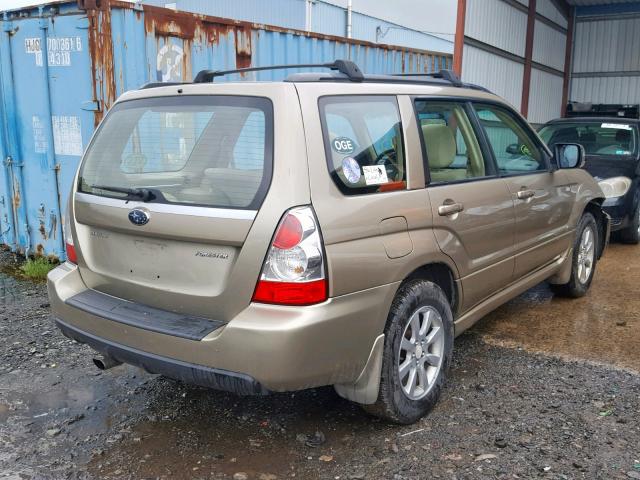 JF1SG65688H711761 - 2008 SUBARU FORESTER 2 TAN photo 4