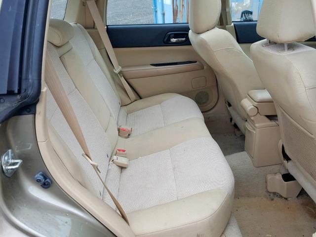 JF1SG65688H711761 - 2008 SUBARU FORESTER 2 TAN photo 6