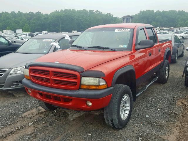 1D7HG38X93S181924 - 2003 DODGE DAKOTA QUA RED photo 2