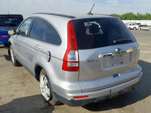 JHLRE3H79BC001504 - 2011 HONDA CR-V EXL SILVER photo 3