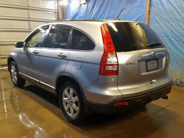 JHLRE48798C073284 - 2008 HONDA CR-V EXL SILVER photo 3