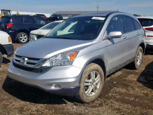 5J6RE4H78BL034183 - 2011 HONDA CR-V EXL SILVER photo 2