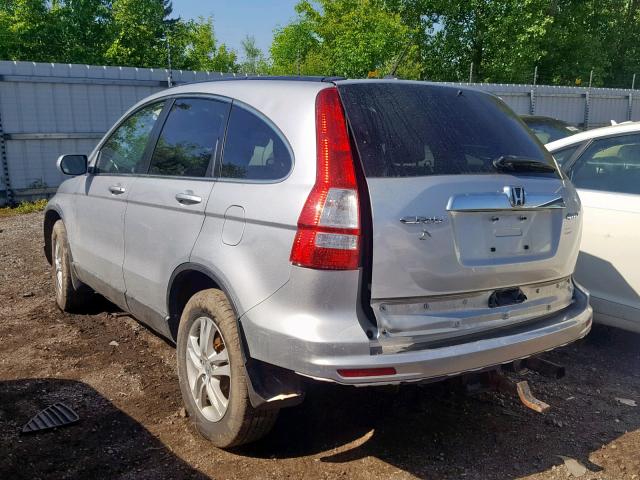 5J6RE4H78BL034183 - 2011 HONDA CR-V EXL SILVER photo 3