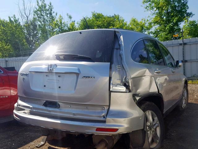 5J6RE4H78BL034183 - 2011 HONDA CR-V EXL SILVER photo 4