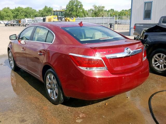 1G4GD5ED8BF221739 - 2011 BUICK LACROSSE C RED photo 3