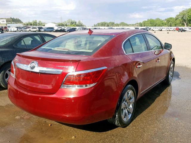 1G4GD5ED8BF221739 - 2011 BUICK LACROSSE C RED photo 4