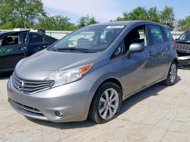 3N1CE2CP3EL366700 - 2014 NISSAN VERSA NOTE SILVER photo 2