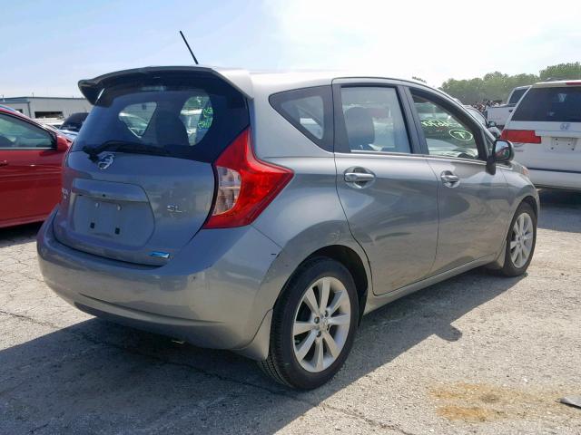 3N1CE2CP3EL366700 - 2014 NISSAN VERSA NOTE SILVER photo 4