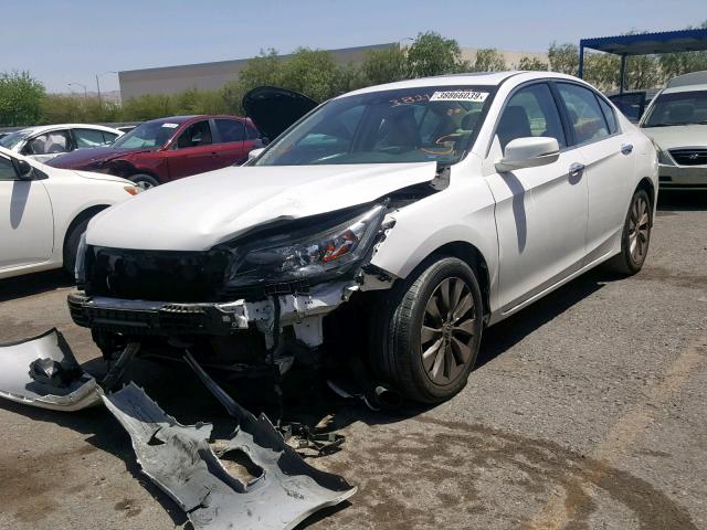 1HGCR3F88FA032460 - 2015 HONDA ACCORD EXL WHITE photo 2