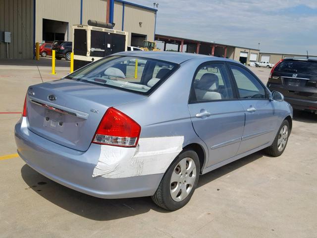 KNAFE121385514573 - 2008 KIA SPECTRA EX BLUE photo 4