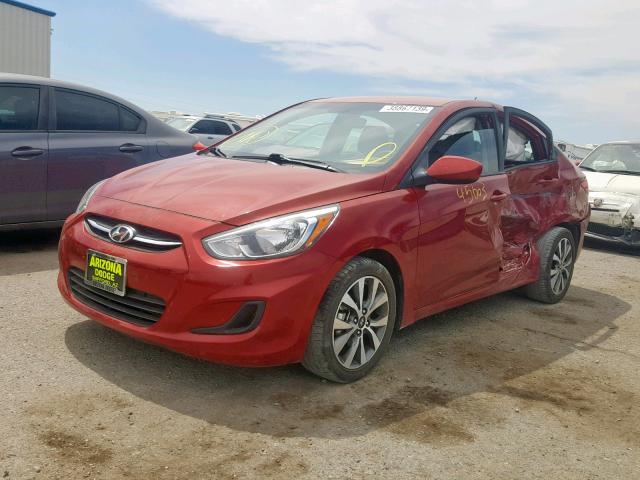 KMHCT4AE9HU376167 - 2017 HYUNDAI ACCENT SE RED photo 2