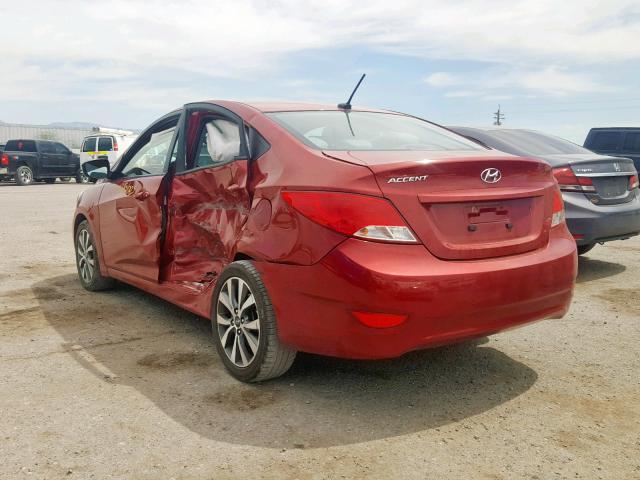 KMHCT4AE9HU376167 - 2017 HYUNDAI ACCENT SE RED photo 3