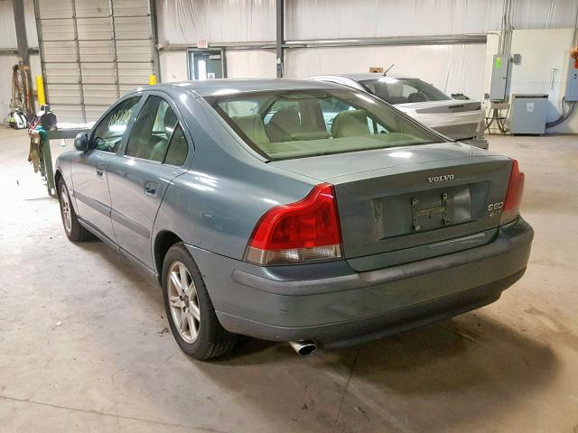 YV1RS58D622185744 - 2002 VOLVO S60 2.4T TEAL photo 3