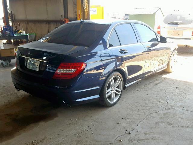 WDDGF4HBXEA960993 - 2014 MERCEDES-BENZ C 250 BLUE photo 4